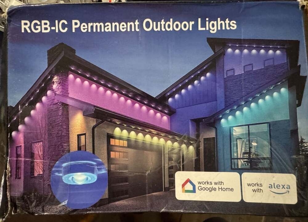 RGB-IC Permanent Outdoor Lights 200ft Cool & Warm CCT Adjust Eaves Lights